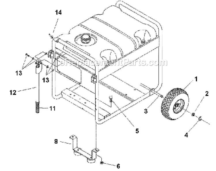 Page D Diagram and Parts List for 030247-2  Briggs and Stratton Generator